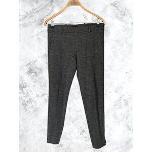 Theory Gray Slim-Fit Womens Trousers Size 6 Stretch Blend Fabric Made In Vietnam